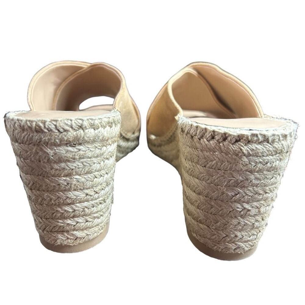 Vince Gaelan Suede Crossover Strap Espadrille Wedge Peep Toe Heels NEW 11 - Picture 4 of 11